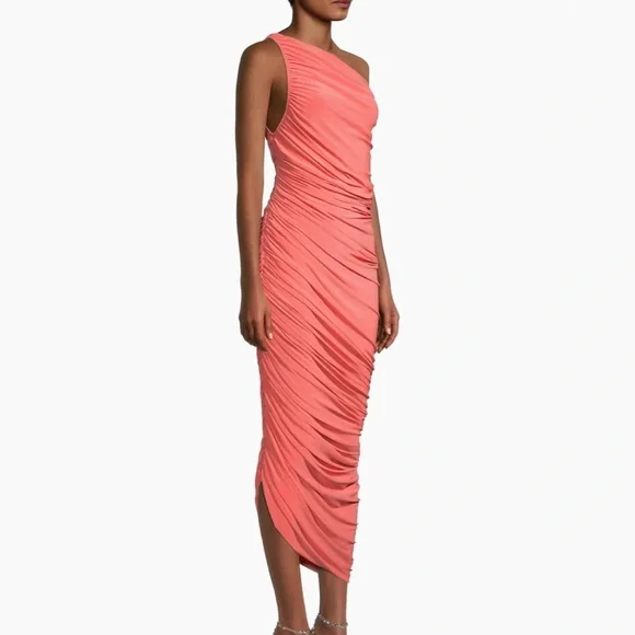 NORMA KAMALI DIANA RUCHED ONE-SHOULDER DRESS    NWOT - Picture 5 of 14